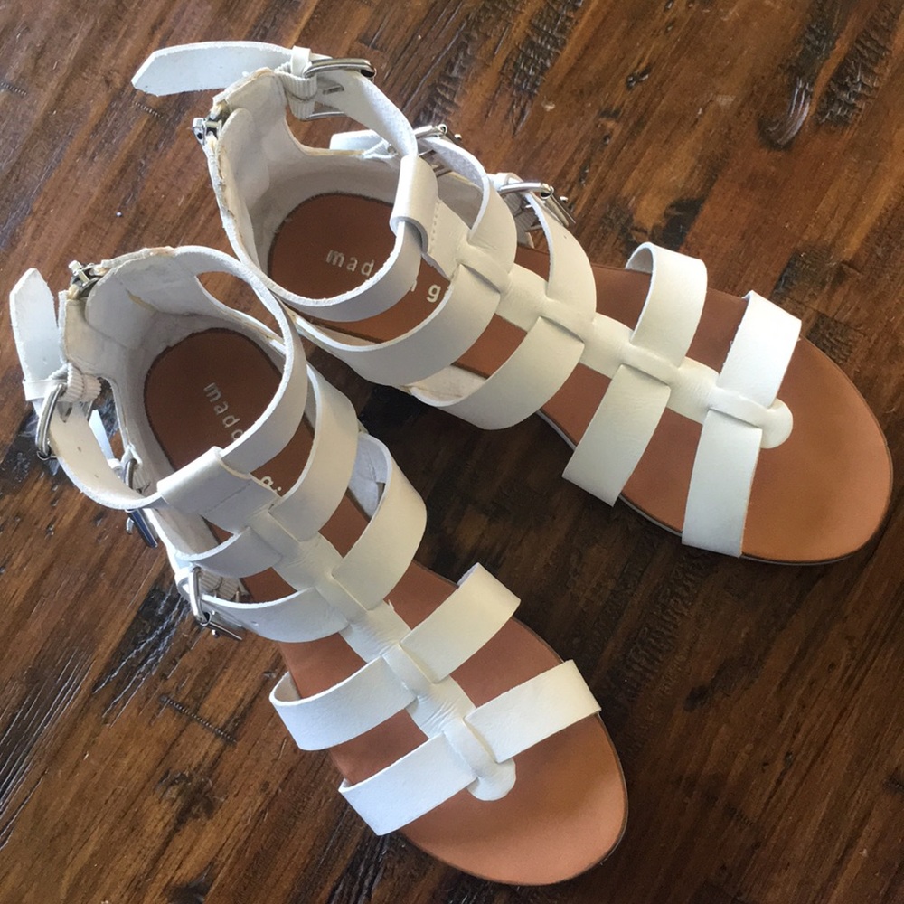 Madden Girl white gladiator sandals 7.5m